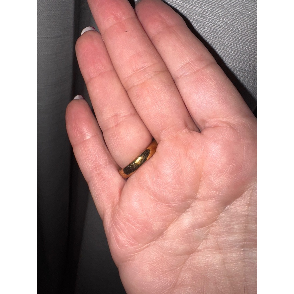 Statement Cocktail Ring Oval Gold Rhinestone Pave… - image 4